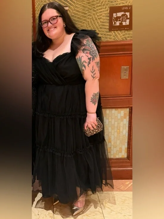 Eloquii Fluttery Tiered Dress - Picture 3 of 3